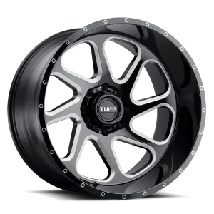 Tuff Wheels – T2B – Black – 22″x12″ -45mm – Summer Wheels – 2212T2B-58165B25R